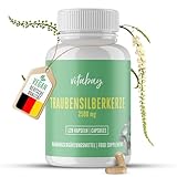 Vitabay Traubensilberkerze 2500mg Hochdosiert 120 Cimicifuga Kapseln VEGAN - Traubensilberkerze Wechseljahre Traubensilberkerze Kapseln Black Cohosh Cimicifuga Tabletten Cimicifuga Racemosa