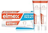 elmex Zahnpasta Kariesschutz 2x75ml – medizinische Zahnreinigung für hochwirksamen Kariesschutz – bietet zweifach aktives Kalzium-Fluorid Schutzschild für widerstandsfähige Zähne