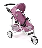 Bayer Chic 2000 - Puppenbuggy Lola, Jogging-Buggy, Puppenjogger, Puppenwagen, Jeans pink, 612-62