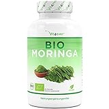 Bio Moringa - 300 Kapseln mit 600 mg - 100% BIO Moringa Oleifera - Superfood besonders reich an Protein, Aminosäuren, Vitaminen, Mineralien und Omega 3 - Laborgeprüft - Vegan - Hochdosiert