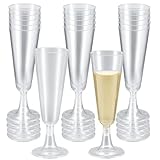 XxinXrong 20 Stück 140ml Sektglas, Sektglas, Champagnerkelch, wiederverwendbar für Partys, Hochzeiten, Geburtstage