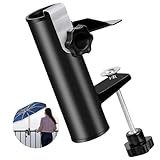 XINCHEN Patio Umbrella Clamp,Balkonhalterung Für Sonnenschirme,Schirmständer Aus Metall FesteClip Schirmständer Aus Metall Feste Clip Halterung Tischklammer,Für Balkon, Terrasse Oder Tisch.