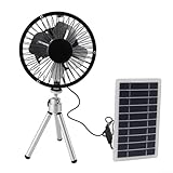 HpLive 10W Solar Ventilator, Solarpanel Ventilator mit Ausziehbarem Ständer für den Garten Outdoor Camping Angeln