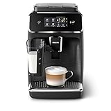 Philips Series 2200 Kaffeevollautomat - 3 Kaffeespezialitäten, SensorTouch Oberfläche, AquaClean Filter, LatteGo Milchsystem, Mattschwarz (EP2232/40) , 230V || 50Hz || 1500W