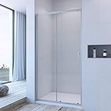 Duschtür Nische 120 cm Schiebetür Dusche Duschschiebetür Nischentür Nischenschiebetür Duschabtrennung Duschwand Glas 185 cm höhe