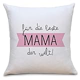 OWLBOOK® Geschenke für Mama zum Geburtstag | Mama Geburtstagsgeschenk für Mama | Mama Geschenk Mama | Beste Mama der Welt | Kissenhülle