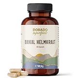 Baikal Helmkraut Kapseln – 180 x Stück | das Original vom Baikalsee - hochkonzentriert | 470 mg pro Kapsel - 2 Monatsvorrat Vegan - Dorado Superfoods®