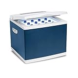 Mobicool MB40, Hybrid, tragbare Kompressor- thermoelektrische-Kühlbox/Gefrierbox, 38 Liter, 12 V und 230 V für Auto, Lkw, Steckdose, Blau