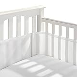 Bettumrandung Nestchen, Babybett Bumper, Kantenschutz, Cot Border, Fallschutz für Babybett, Geeignet für Neugeborene, Jungen und Mädchen, Geeignet für 4-seitiges Babybett in voller Größe, 340 x 30 cm