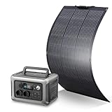 ALLPOWERS R600 Solargenerator, 299WH LiFePO4 Batterie, 2x 600W (1200W Spitze) AC Ausgang Tragbare Powerstation mit 100W Flexibles Solarpanel, Mobile Stromversorgung für Garten Reise Camping Wohnmobil