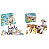 LEGO Disney Princess Kreative Schlösserbox, Spielzeug Schloss Spielset & Disney Princess Belles Pferdekutsche, Prinzessinnen-Set mit Pferde-Spielzeug