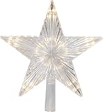 Star Baumspitze Topsy, 10 Warmwhite LED, Plastik, Silber, 2.2 x 2.4 x 0.5 cm, 089-95
