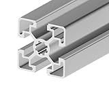 Gal Industrial Alu Profil 45x45 mm | 110 cm Konstruktionsprofil Aluminium Montageprofil Typ R | Nut 10 | Aluminium Profil kompatibel mit AlClipTec für Bosch Item Zuschnitt