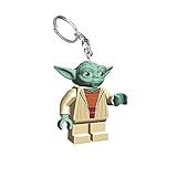 IQ Lego Star Wars - Yoda Schlüsselanhänger mit LED-Taschenlampe Spielzeuggeschenke für Kinder - 76 mm große Figur - 2 CR2025 Batterien enthalten
