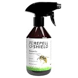 RepellShield® Natürliches Wespenspray - 250ml - Präzise Vertreibung durch Insektenspray als Wespen Abwehr - Zitrusduft - Effektives Anti Wespen Spray auch gegen Hornissen & Bienen