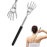 NVIYAM Rückenkratzer Ausziehbar Robuster Rückenkratzer Teleskop Kratzhand Rückenkratzer Back Scratcher Edelstahl Teleskop Rücken Kratzer Teleskop-Rückenmassagegerät Massage Rückenkraule, Bis 57 cm