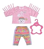 BABY born Trendy Pullover Set mit Fransenpullover und bunter Hose für 43 cm große Puppen, 830178 Zapf Creation