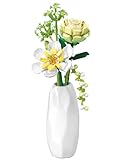 LONESTAR Klemmbausteine | Sembo Blumenvase Grün | Deko Blumen mit Vase und Blumenstrauss | Konstruktions Set | DIY