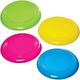 Baker Ross FN152 Große Frisbee-Flugscheiben - 4er-Pack, Garten-Sportspielzeug für Kinder, Sommerspielzeug
