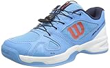 WILSON Rush PRO JR QL Jugend/Kinder Tennisschuhe, blau/weiß/orange, 33 EU