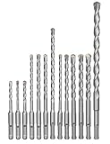 kwb SDS-Plus Hammer-Bohrer-Set, 12-teiliges Stein- u. Beton-Bohrer Satz im Kunstoff-Koffer