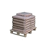 Buchenholz Holzpellets zum Grillen, Räuchern, Smoken, 195 kg auf Halbpalette, kostenfreie Lieferung, handlich verpackt in 15kg Säcke, ohne Bindemittel