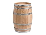 150 Liter Holzfass, neues Fass, Weinfass aus Kastanienholz geschlossen als Stehtisch, Bistrotisch (Fass unbehandelt)