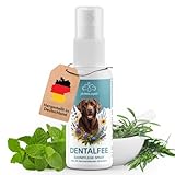 pfotenkumpels Dentalfee - Dentalspray/Zahnpflege Spray für Hunde & Katzen - Entfernt Zahnstein & Zahnbelag - 100% natürlich - 50 fermentierte Kräuter - frischer Atem - 100ml - Reicht bis 9 Monate…