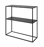 AC Design Furniture Nino Konsolentisch mit 1 Ablage, Industrieller aus Metall, Schwarzer Beistelltisch, Industrielles Möbel, Wohnzimmermöbel, Flurmöbel, B: 79,5 x H: 80,5 x T: 26 cm