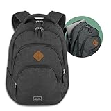 travelite Handgepäck Rucksack, Laptop Rucksack 15,6 Zoll, BASICS, Daypack, Tagesrucksack mit vielen Fächern, 45 cm, 22 Liter