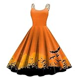 Generisch Kleid Damen Festlich Mittelalter Kleider Strapskleid Halloween Kostüm Ärmellos Sexy Kleider Rundhalsausschnitt Halloween Kleidung Damenkleid Festival Kleid Kleid Mit Druck