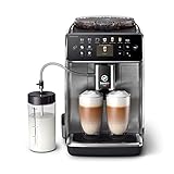 Saeco GranAroma Kaffeevollautomat – 16 Kaffeespezialitäten, Intuitives Farbdisplay, 6 Benutzerprofile, Keramikmahlwerk‎,1.2 Liter,38.3 x 26.2 x 44.8 cm (SM6585/00)