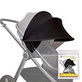 O³ Kinderwagen Sonnenschutz Universal, Sonnenverdeck für Baby Buggy, Sportwagen, Babyschale mit UV-Schutz 40+, Pop up Sonnendach Sonnenblende