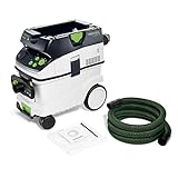 Festool Absaugmobil CTM 36 E AC RENOFIX CLEANTEC (mit High Performance Hauptfilter, Entsorgungssack, Saugschlauch mit drehbaren Anschlussmuffen, Verschlussschieber ComfortClean)