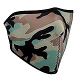 JewelryWe Sport Maske Camouflage Fahrradmaske: Militär Tarnung Atmungsaktiv Halbgesichtsmaske Staubmaske Atemmaske für Laufen Radfahren Ventil Motorrad Radsport Outdoor