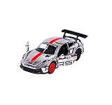 Majorette - Porsche Motorsport Deluxe 911 GT3 Cup in Silber - Modellauto (7,5 cm) aus der Porsche Deluxe Car Edition mit Sammelbox, Spielzeugauto für Kinder ab 3 Jahre