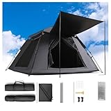 WXJHNYBS Tent Camping, 5000 mm Wasserdicht,Insektensicher,Sonnensicher Camping Tent mit Erweiterbare Veranda,Ventilationssystem Familienzelt 4 Personen für Camping,Wandern,Bergsteigen (4 Personen)