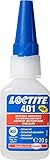 LOCTITE 401, universell einsetzbarer Flüssigkleber, hochfester Kleber für schnelle Reparaturen, schnell härtender Cyanacrylat Sekundenkleber für viele Materialien, 1x20g