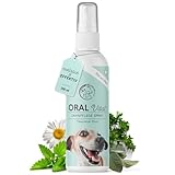 Annimally Dentalspray für Hunde 200ml - Zahnpflege Dental Spray gegen Mundgeruch und zur Vorbeugung von Zahnstein u.a. mit Pfefferminze, Salbei, Propolis, Calcium & Eibischwurzel