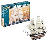 Revell Modellbausatz Schiff 1:146 - U.S.S. Constitution im Maßstab 1:146, Level 5, originalgetreue Nachbildung mit vielen Details, Segelschiff, 05472