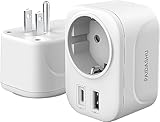 Reisestecker Adapter USA Deutschland Stecker USA Adapter Steckdose mit USB A & C Reise Geschenk Gadgets Zubehör Stromadapter Reisestecker Amerika Mexiko Thailand Kanada Stecker Adapter a1 (001)