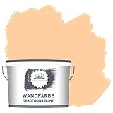 Lausitzer Farbwerke Wandfarbe Orange hohe Deckkraft - Innenfarbe mit Qualität - Geruchsarm, Universell & Weichmacherfrei (10 L, Hellorange)