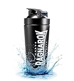 RAGNAROK Edelstahl Shaker Protein 750ml Metallshaker Trinkflasche mit Kugel Sport Fitness