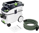 Festool Absaugmobil CTL 36 E AC RENOFIX CLEANTEC (mit High Performance Hauptfilter, Entsorgungssack, Saugschlauch mit drehbaren Anschlussmuffen, Verschlussschieber ComfortClean)