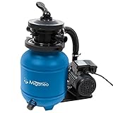 Miganeo Sandfilteranlage Speed Clean Dynamic 6500 - Blau | Pumpenleistung 4.500 l/h | Filterleistung 3.900 l/h | Filteranlage für Pools bis 20.000 Liter | Stromsparende 200 Watt