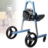 UIHECTA MobilitäTshilfen FüR Hunde, Hunderollstuhl, Hundewagen Auf RäDern, RollstüHle FüR Behinderte Hunde, Laufhilfen, FüR Die Vorderbeine, Trainingshilfe FüR Haustiere,Blau,S