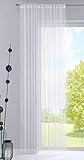 Fadengardine, HxB 250x140 cm, Weiß mit Tunneldurchzug und eingenähtem Kräuselband, geeignet für Gardinenstangen und Gardinenschienen Fadenvorhang Fadenstore Raumteiler, 20303CN