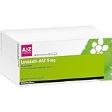 Levoceti-AbZ 5 mg Filmtabletten: Mit Levocetirizin gegen die Symptome von Heuschnupfen, chronischer Nesselsucht und ganzjährigen Allergien wie Hausstaub- oder Tierhaarallergien, 100 Filmtabletten