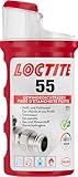 LOCTITE 55, Gewindedichtfaden für schnelle Dichtung, Gewindedichtung für Rohrgewinde und Anschlussstücke, für Gewinde aus Metall und Kunststoff, 1x160m