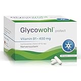 Glycowohl® protect Vitamin B1 (Thiamin) · 400 mg | 200 Kapseln | Hochdosiert für das Nervensystem | OHNE Titandioxid & Magnesiumstearat | Vegan | in Deutschland hergestellt